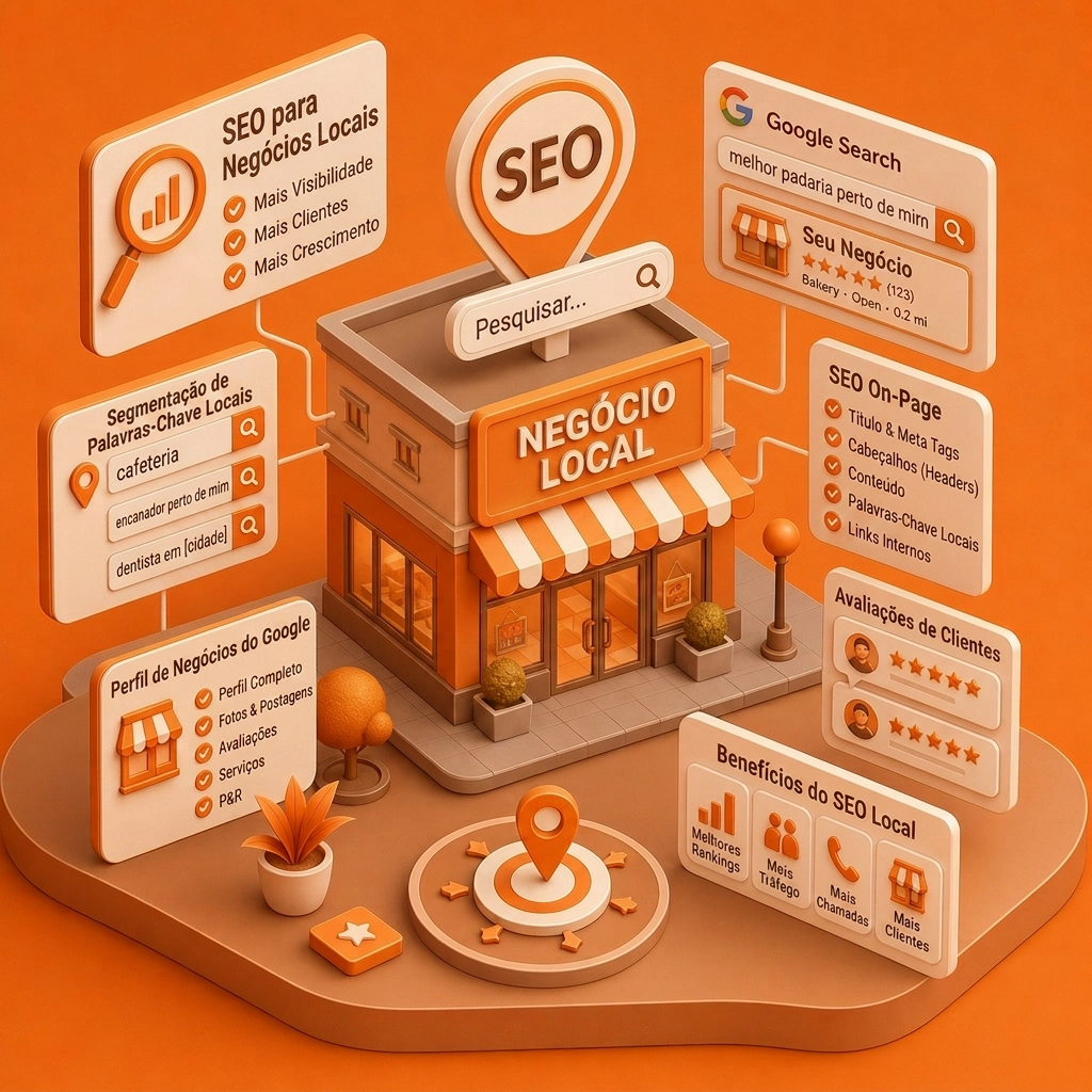 Isometric Negocio Local Trilha